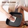 image:imageSENSARTE Nonstick Grill Pan with Lid Grill Pan for Stove Tops Versatile Griddle with Pour Spouts Square Big Cooking Surface Durable Skillet Indoor amp Outdoor Grilling PFOA Free 95 InchClassic Black