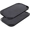 image:imageSENSARTE Nonstick Grill Pan with Lid Grill Pan for Stove Tops Versatile Griddle with Pour Spouts Square Big Cooking Surface Durable Skillet Indoor amp Outdoor Grilling PFOA Free 95 InchClassic Black