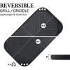 image:imageSENSARTE Nonstick Grill Pan with Lid Grill Pan for Stove Tops Versatile Griddle with Pour Spouts Square Big Cooking Surface Durable Skillet Indoor amp Outdoor Grilling PFOA Free 95 InchClassic Black