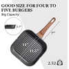 image:imageSENSARTE Nonstick Grill Pan with Lid Grill Pan for Stove Tops Versatile Griddle with Pour Spouts Square Big Cooking Surface Durable Skillet Indoor amp Outdoor Grilling PFOA Free 95 InchGray Granite