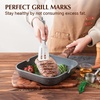 image:imageSENSARTE Nonstick Grill Pan with Lid Grill Pan for Stove Tops Versatile Griddle with Pour Spouts Square Big Cooking Surface Durable Skillet Indoor amp Outdoor Grilling PFOA Free 95 InchGray Granite