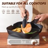 image:imageSENSARTE Nonstick Grill Pan with Lid Grill Pan for Stove Tops Versatile Griddle with Pour Spouts Square Big Cooking Surface Durable Skillet Indoor amp Outdoor Grilling PFOA Free 95 InchClassic Black