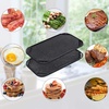image:imageSENSARTE Nonstick Grill Pan with Lid Grill Pan for Stove Tops Versatile Griddle with Pour Spouts Square Big Cooking Surface Durable Skillet Indoor amp Outdoor Grilling PFOA Free 95 InchClassic Black