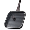 image:imageSENSARTE Nonstick Grill Pan with Lid Grill Pan for Stove Tops Versatile Griddle with Pour Spouts Square Big Cooking Surface Durable Skillet Indoor amp Outdoor Grilling PFOA Free 95 InchClassic Black