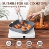 image:imageSENSARTE Nonstick Grill Pan with Lid Grill Pan for Stove Tops Versatile Griddle with Pour Spouts Square Big Cooking Surface Durable Skillet Indoor amp Outdoor Grilling PFOA Free 95 InchGray Granite