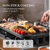 image:imageSENSARTE Nonstick Grill Pan with Lid Grill Pan for Stove Tops Versatile Griddle with Pour Spouts Square Big Cooking Surface Durable Skillet Indoor amp Outdoor Grilling PFOA Free 95 InchClassic Black